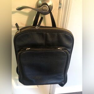 Black leather Backpack purse